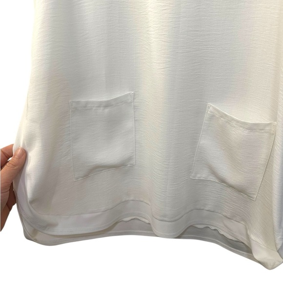 Joseph Ribkoff | Back-button Top Style 212280 | White | Women’s US Size 12 - Picture 6 of 7